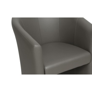 Fauteuil de salon confortable en tissu taupe. Collection KYOTO