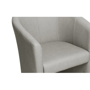 Fauteuil de salon confortable gris clair. Collection KYOTO