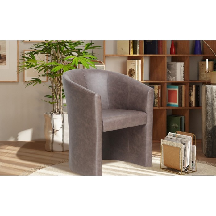 Fauteuil de salon confortable brun foncé. Collection KYOTO