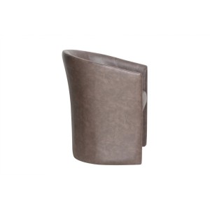 Fauteuil de salon confortable brun foncé. Collection KYOTO