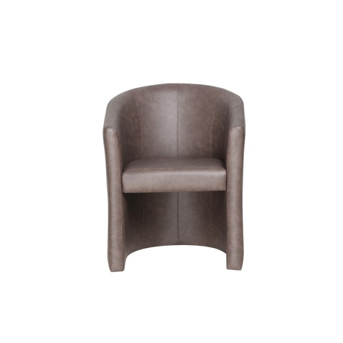 Fauteuil de salon confortable brun foncé. Collection KYOTO