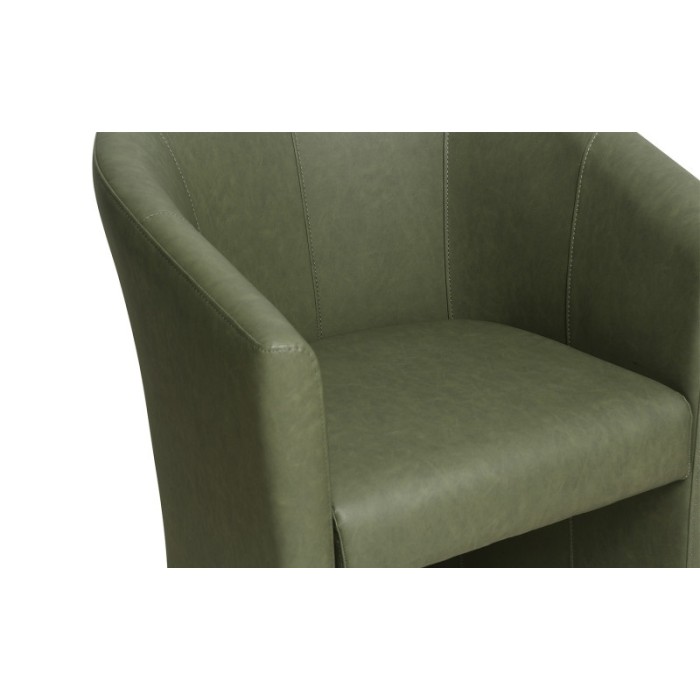 Fauteuil de salon confortable vert. Collection KYOTO