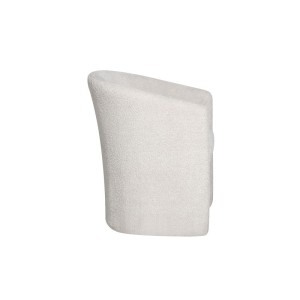 Fauteuil de salon confortable en tissu blanc écru. Collection KYOTO