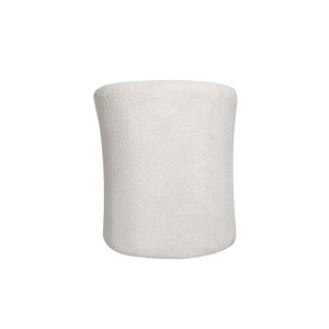 Fauteuil de salon confortable en tissu blanc écru. Collection KYOTO