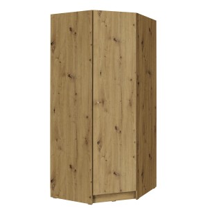 Dressing d'angle complet collection KANELLE coloris chêne clair.