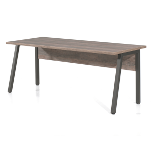 Bureau professionnel droit 200 cm SOON – Chêne vieilli et noir – Style design contemporain