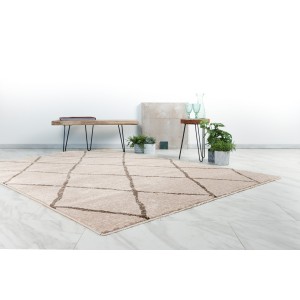 Tapis 170x120cm, beige - Confort et élégance pour votre intérieur