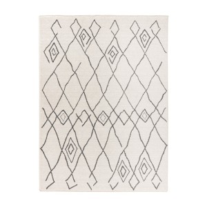 Tapis 150x80cm, design 205 coloris ivoire - Confort et élégance pour votre intérieur