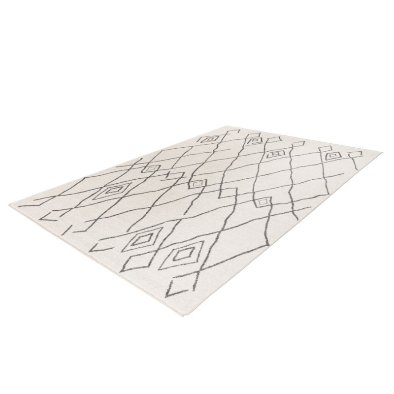 Tapis 170x120cm, design 205 coloris ivoire - Confort et élégance pour votre intérieur