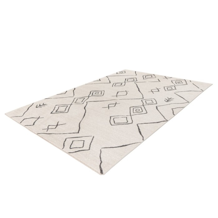 Tapis 150x80cm, design A305R coloris ivoire - Confort et élégance pour votre intérieur