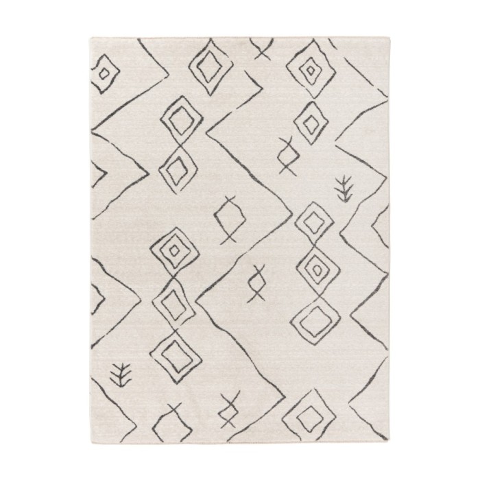 Tapis 150x80cm, design A305R coloris ivoire - Confort et élégance pour votre intérieur