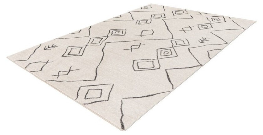 Tapis 230x160cm, design A305R coloris ivoire - Confort et élégance pour votre intérieur