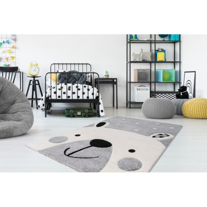 Tapis 150x80cm, design A323O coloris gris - Confort et élégance pour votre intérieur