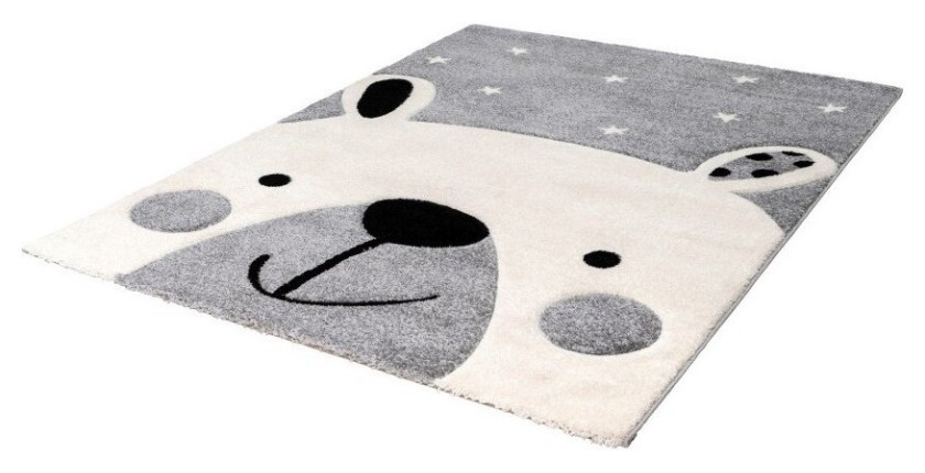 Tapis 150x80cm, design A323O coloris gris - Confort et élégance pour votre intérieur