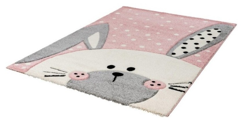 Tapis 150x80cm, design A423O coloris rose - Confort et élégance pour votre intérieur