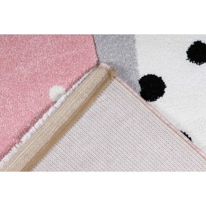 Tapis 230x160cm, design A423O coloris rose - Confort et élégance pour votre intérieur
