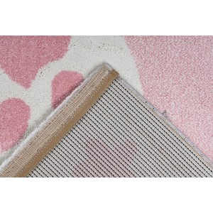 Tapis 150x80cm, design A723O coloris rose - Confort et élégance pour votre intérieur
