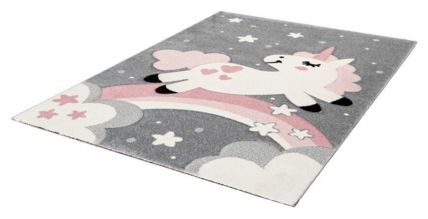 Tapis 230x160cm, design A723O coloris rose - Confort et élégance pour votre intérieur