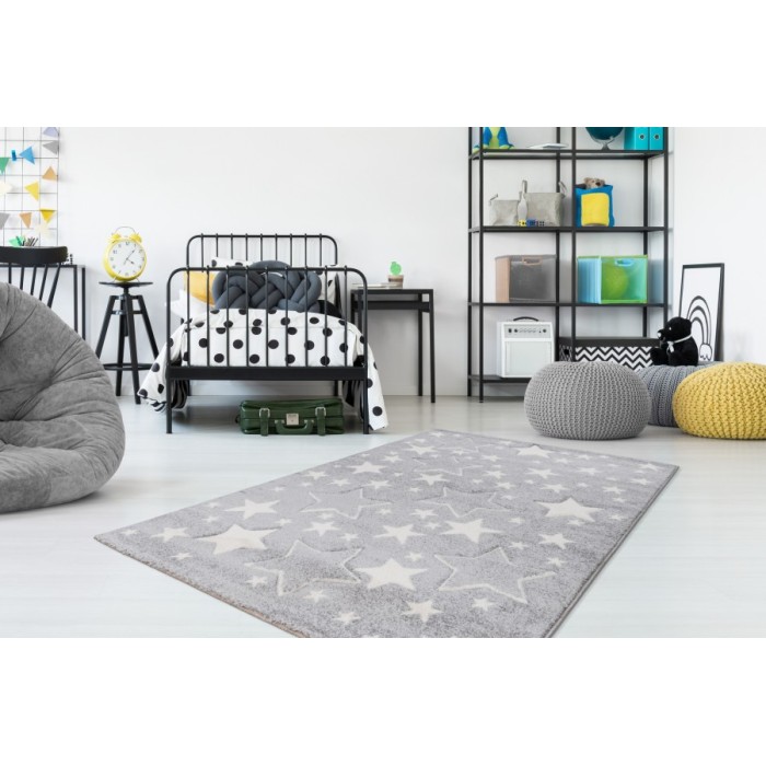 Tapis 230x160cm, design A923O coloris gris - Confort et élégance pour votre intérieur