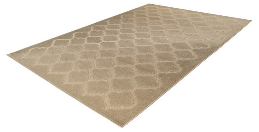 Tapis 170x120cm, design A102A coloris beige - Confort et élégance pour votre intérieur