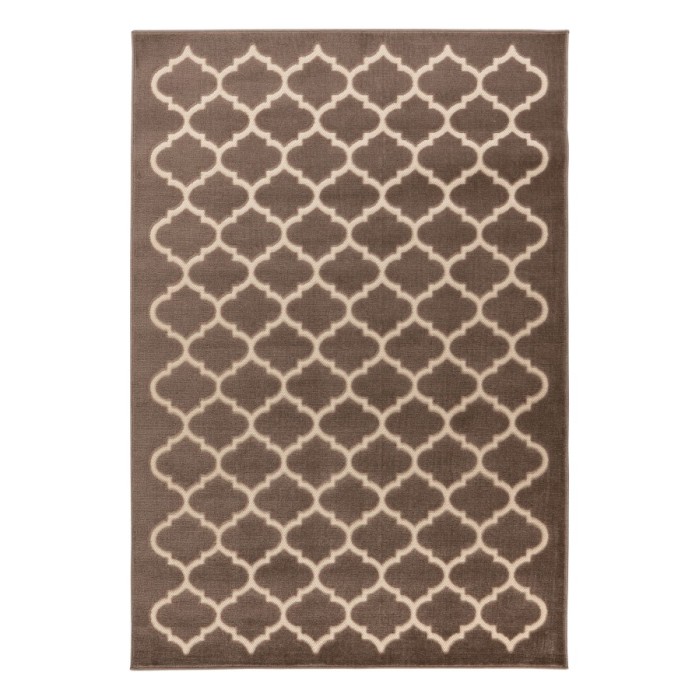 Tapis 230x160cm, design A102A coloris taupe - Confort et élégance pour votre intérieur