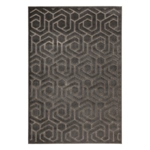 Tapis 290x200cm, design A202A coloris gris - Confort et élégance pour votre intérieur