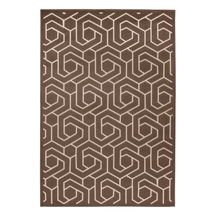Tapis 170x120cm, design A202A coloris taupe - Confort et élégance pour votre intérieur