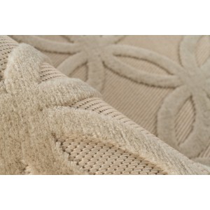 Tapis 170x120cm, design A302A coloris beige - Confort et élégance pour votre intérieur