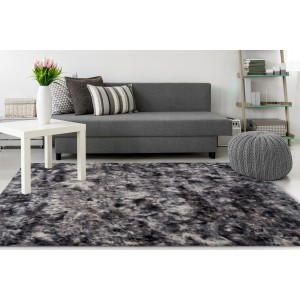 Tapis 170x120cm, design B005O coloris graphite - Confort et élégance pour votre intérieur