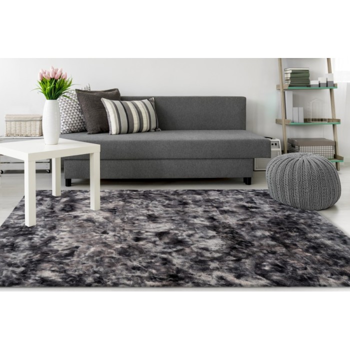 Tapis 230x160cm, design B005O coloris graphite - Confort et élégance pour votre intérieur