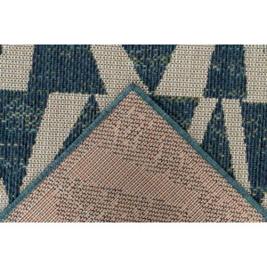 Tapis 170x120cm, design C203I coloris bleu - Confort et élégance pour votre intérieur