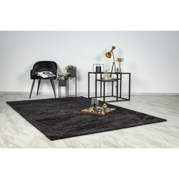 Tapis 290x200cm, design C007Y coloris noir - Confort et élégance pour votre intérieur