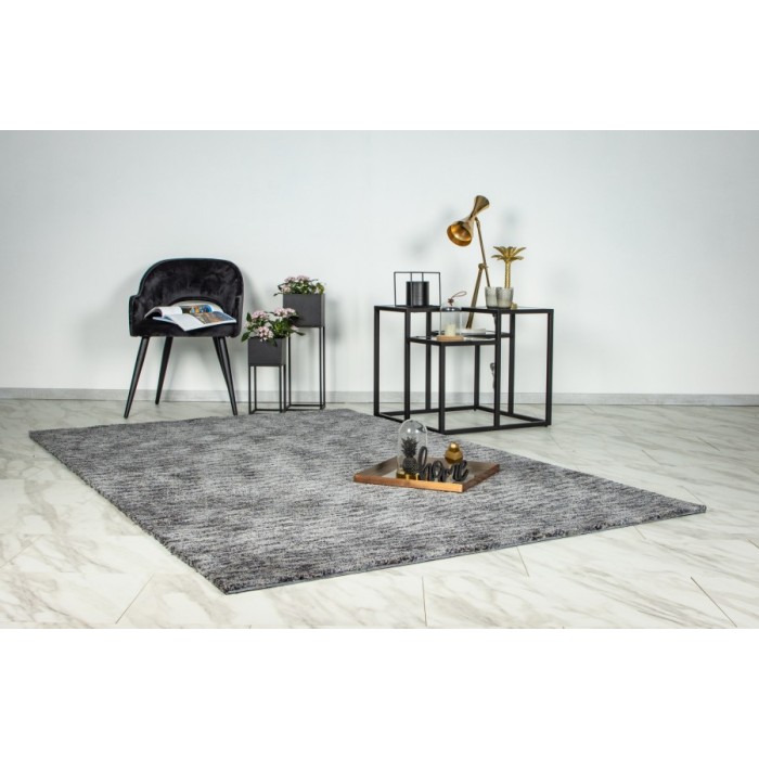 Tapis 230x160cm, design C007Y coloris argent - Confort et élégance pour votre intérieur