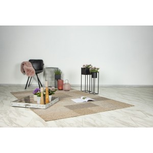 Tapis 150x80cm, design C603A coloris naturel - Confort et élégance pour votre intérieur