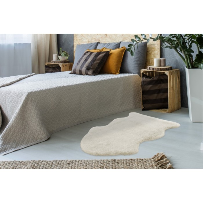 Tapis 90x60cm, design C005Y coloris ivoire - Confort et élégance pour votre intérieur