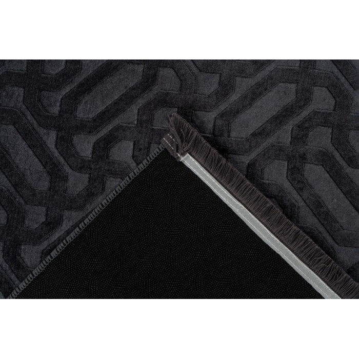 Tapis 160x120cm, design D012A coloris graphite - Confort et élégance pour votre intérieur