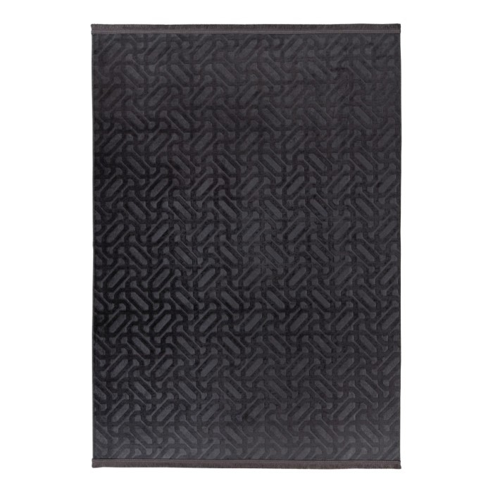 Tapis 220x160cm, design D012A coloris graphite - Confort et élégance pour votre intérieur