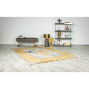 Tapis 150x80cm, design E109E coloris doré - Confort et élégance pour votre intérieur