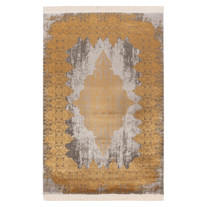 Tapis 150x80cm, design E109E coloris doré - Confort et élégance pour votre intérieur