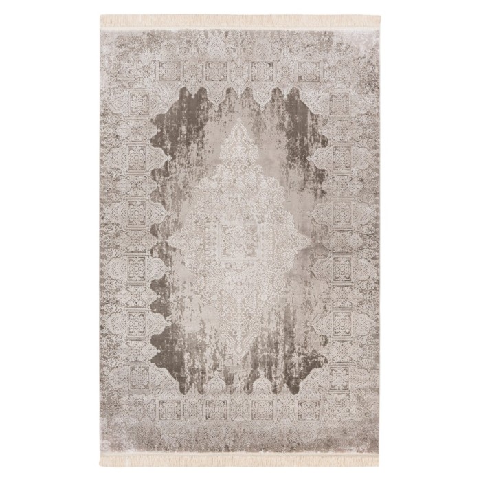 Tapis 290x200cm, design E109E coloris argent - Confort et élégance pour votre intérieur