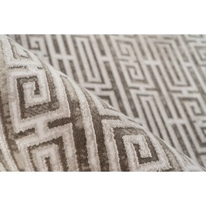 Tapis 150x80cm, design E209E coloris argent - Confort et élégance pour votre intérieur