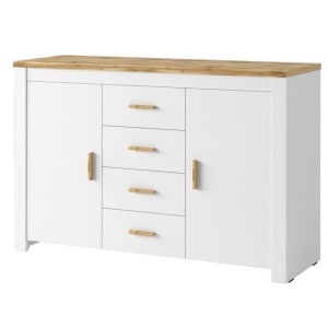 Commode collection JASPER, 2 portes, 4 tiroirs, idéal pour la chambre