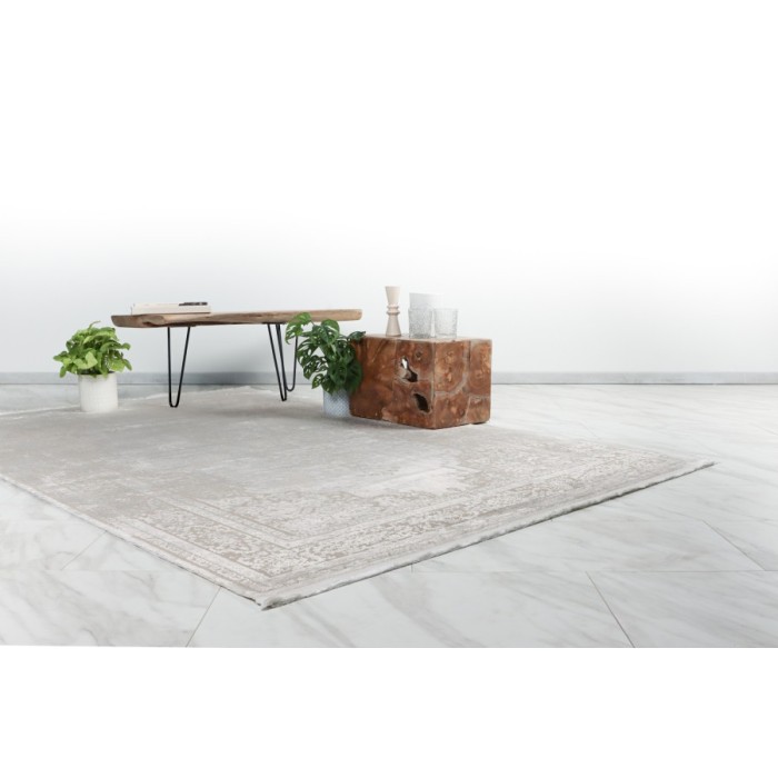 Tapis 150x80cm, design E209E coloris crème - Confort et élégance pour votre intérieur