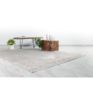 Tapis 170x120cm, design E209E coloris crème - Confort et élégance pour votre intérieur