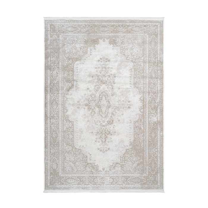 Tapis 290x200cm, design E209E coloris crème - Confort et élégance pour votre intérieur