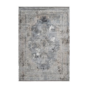 Tapis 150x80cm, design E209E coloris argent - Confort et élégance pour votre intérieur