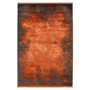 Tapis 150x80cm, design E509E coloris terracotta - Confort et élégance pour votre intérieur