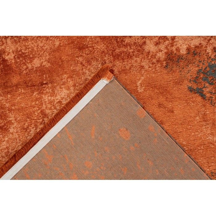 Tapis 170x120cm, design E509E coloris terracotta - Confort et élégance pour votre intérieur