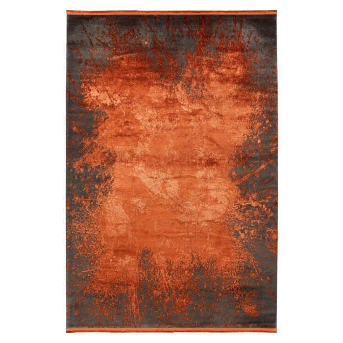 Tapis 230x160cm, design E509E coloris terracotta - Confort et élégance pour votre intérieur