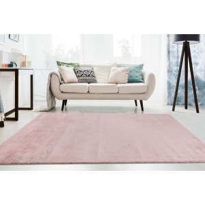 Tapis 150x80cm, design E005N coloris rose pastelle - Confort et élégance pour votre intérieur